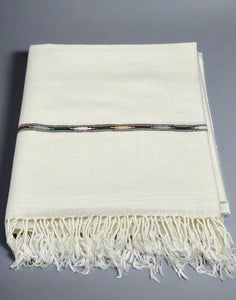 72 Wool (Pure White Shawl)