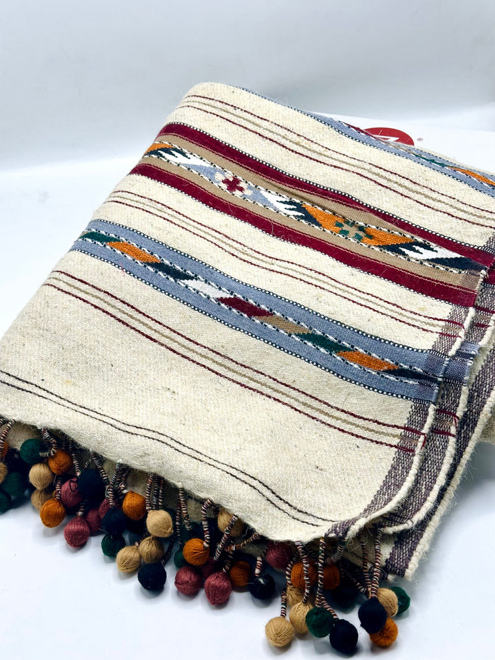 Swati Sharri Shawl - White