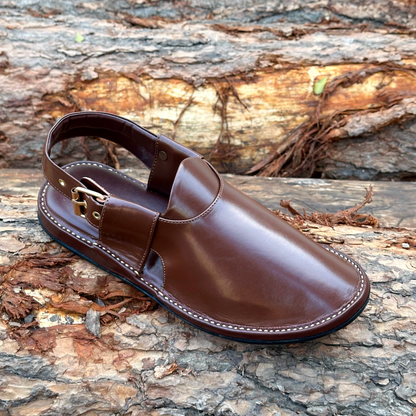 Brown Handmade jeans Chappal