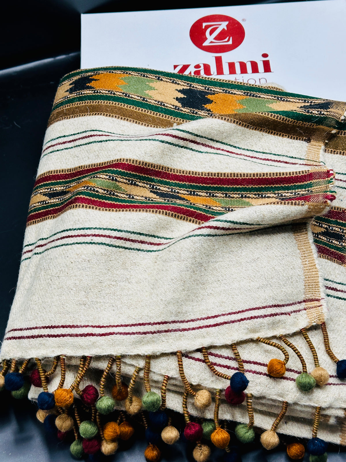 Swati Sharri Shawl - White