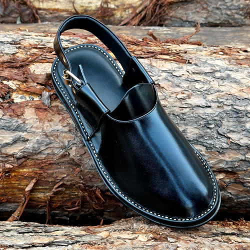 Black Handmade jeans Chappal