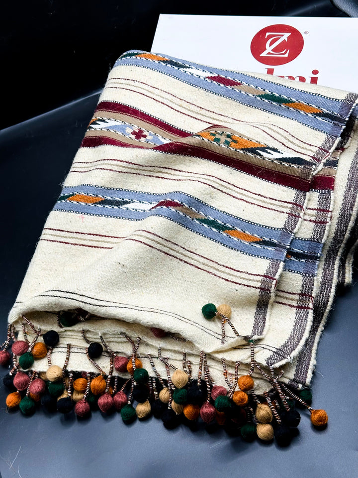 Swati Sharri Shawl - White