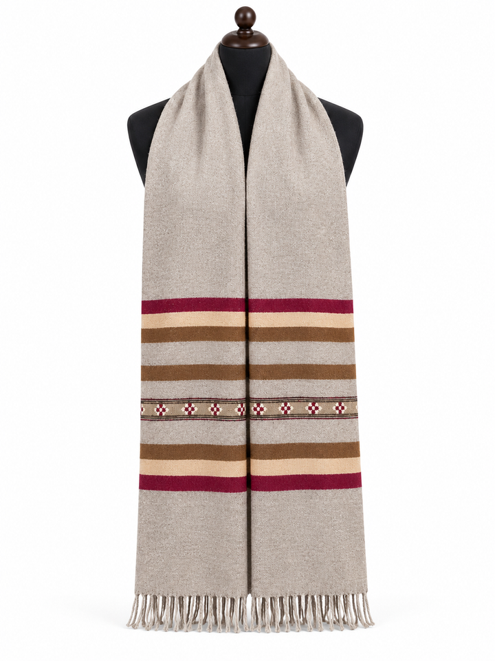 Swati Handmade Angora Muffler - Light Brown