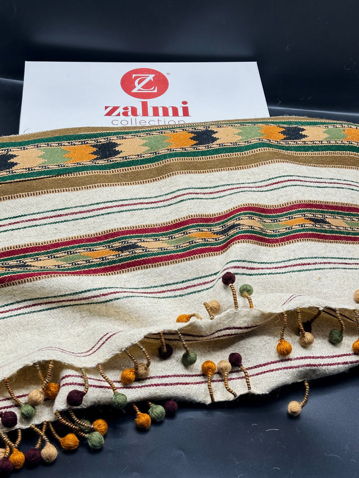 Swati Sharri Shawl - White