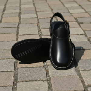 Black Handmade jeans Chappal